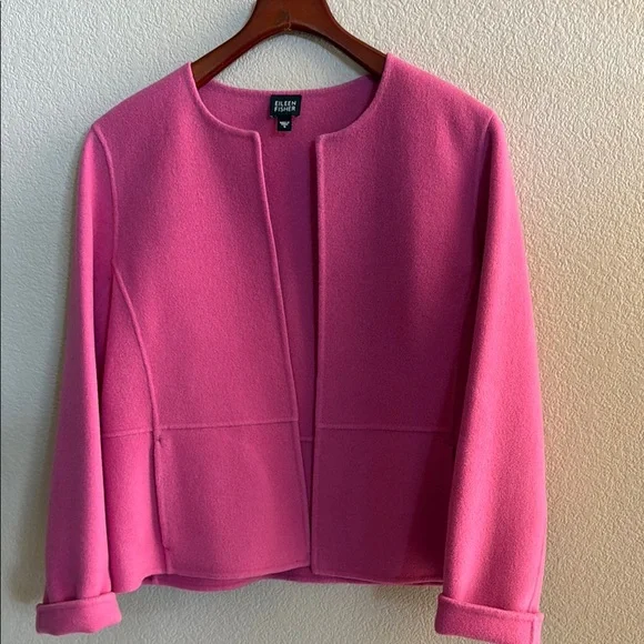 Eileen Fisher Pink Blazer Modern Tailored Design - Picture 10 of 13